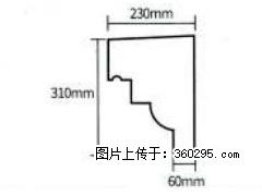 产品分解图型 - 檐口线，型号：SX311-YK-3，规格：230x310mm(3) - 德州三象EPS建材 dz.sx311.cc